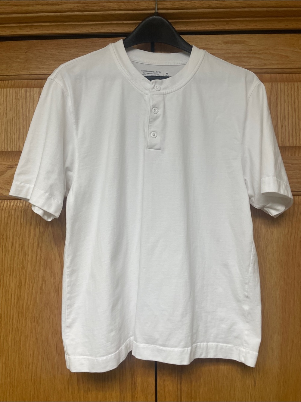Abercrombie & Fitch Men’s Soft A&F White Heavyweight Crew Tee - Size XS